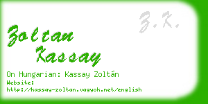 zoltan kassay business card